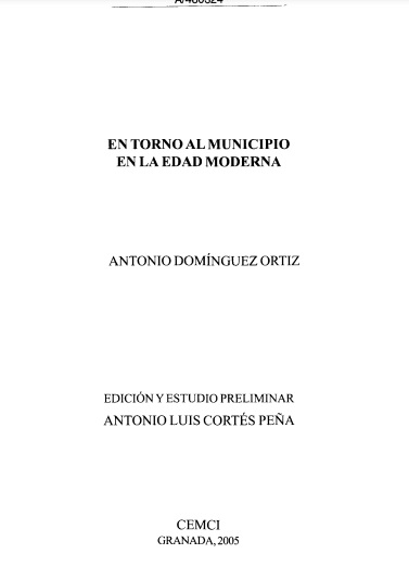 En Torno Al Municipio En La Edad Moderna
