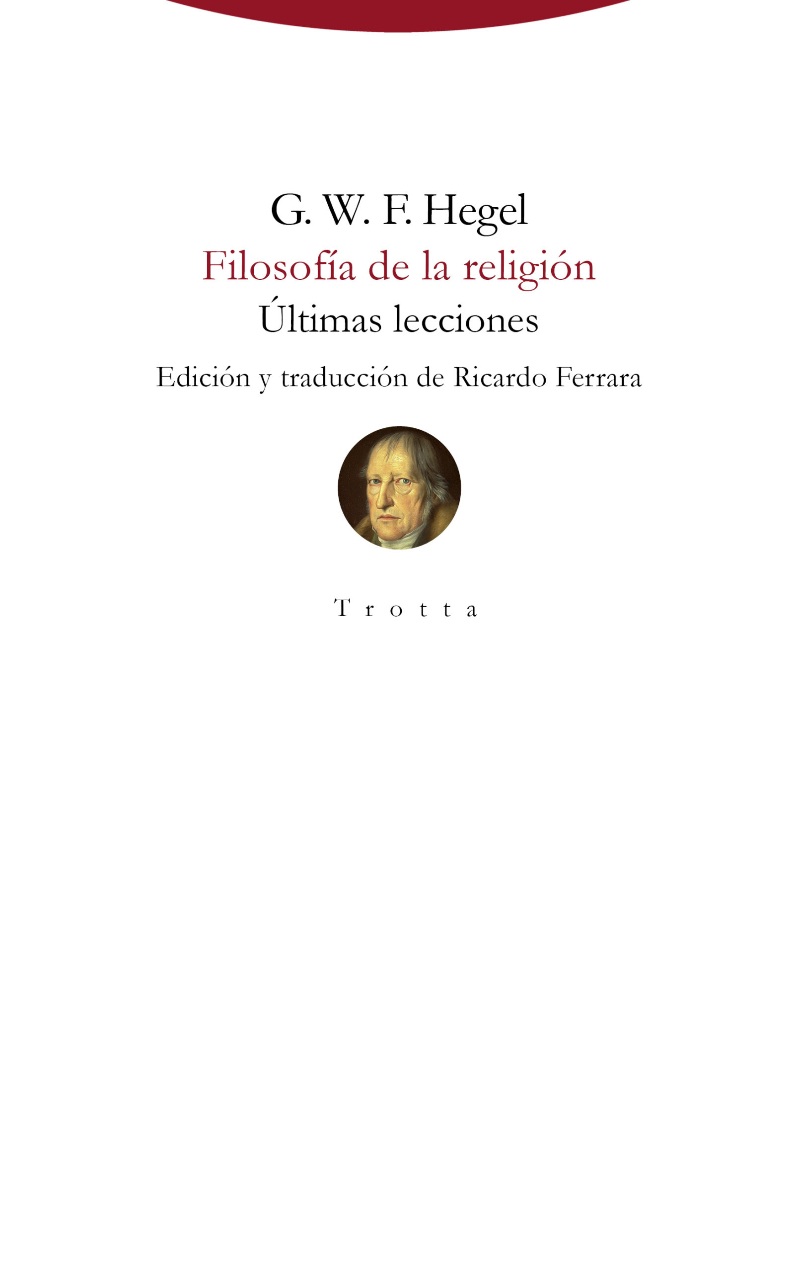 Filosofía de la religión : ultimas lecciones