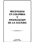 Mecenazgo En Colombia Y Financiación De La Cultura