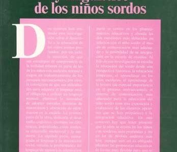El desarrollo cognitivo y lingüístico de los niños sordos