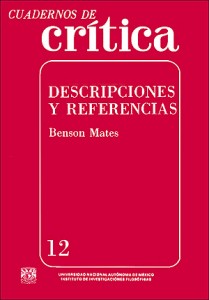 Cuadernos de crítica nº12 : Descripciones y referencias
