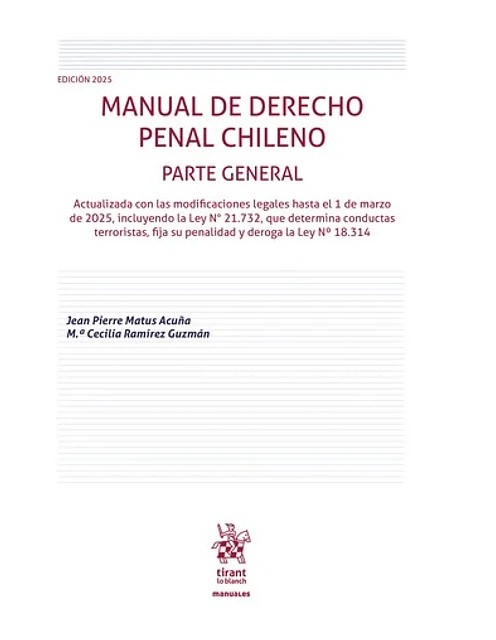 Manual de derecho penal Chileno : parte general