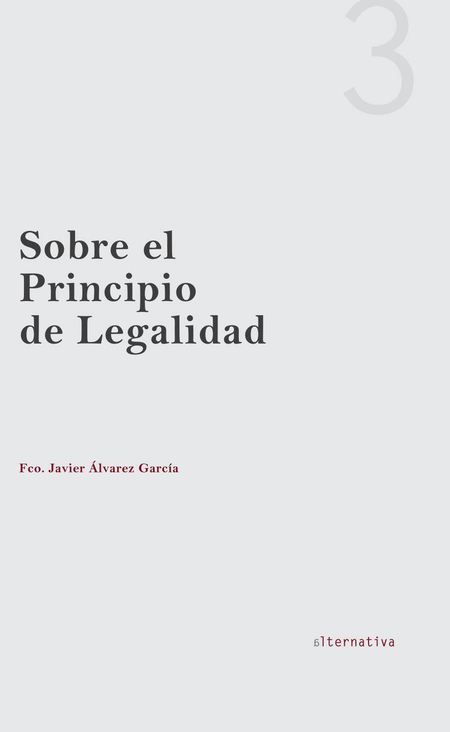 Sobre el principio de legalidad