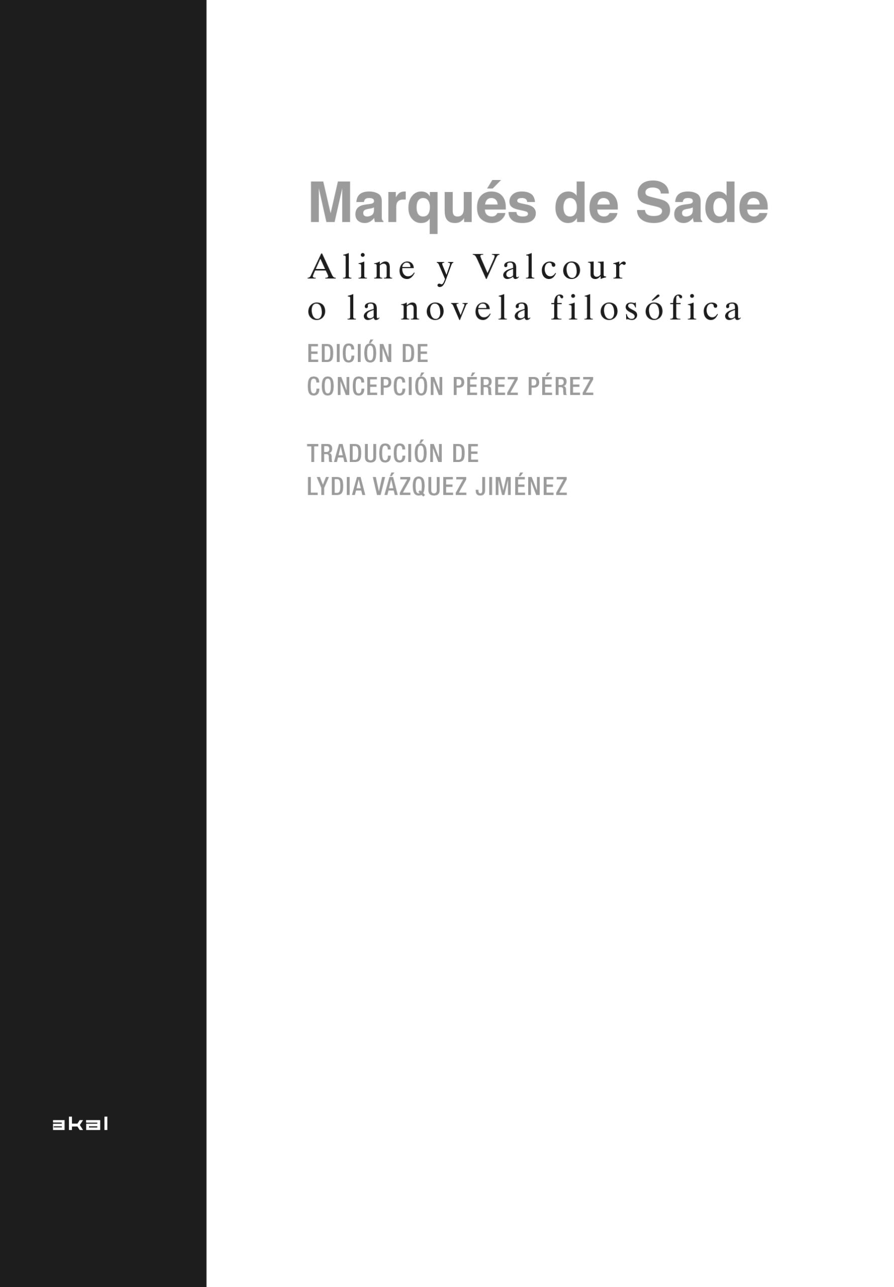Aline Y Valcour, O La Novela Filosófica