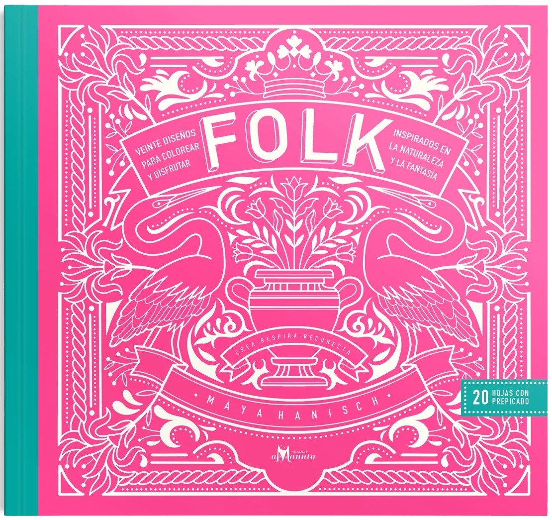 Folk : veinte diseños para colorear