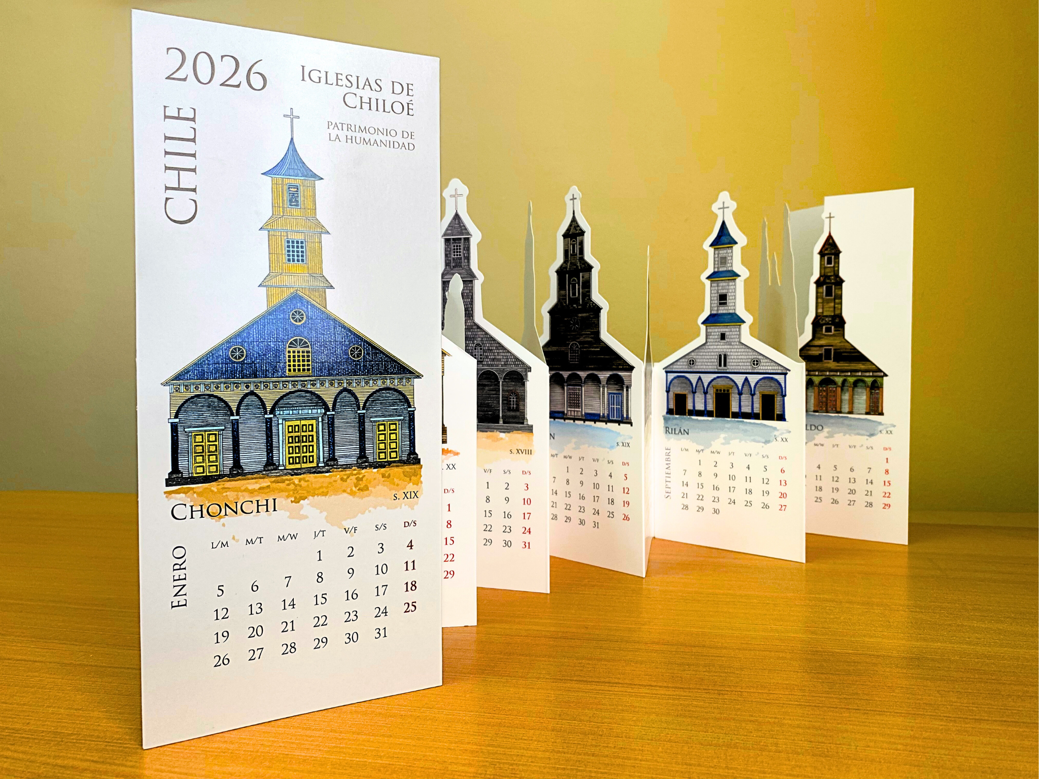 Calendario Iglesias de Chiloé 2026 - Grande