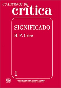 Cuadernos de crítica nº1 : significado