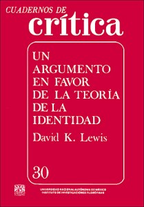 Cuadernos de crítica nº30 : argumento en favor de la teoría de la identidad