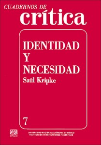 Cuadernos de crítica nº07 : Identidad y necesidad