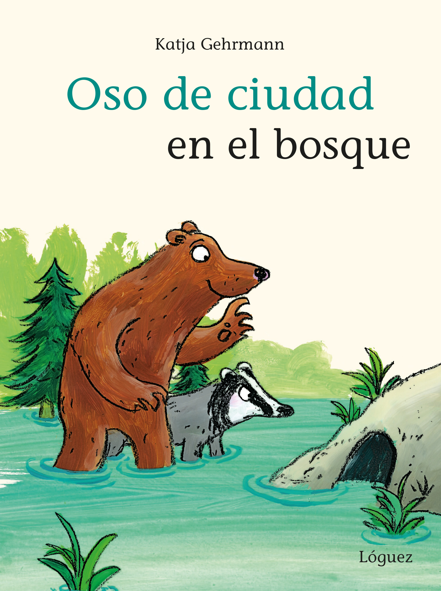 Oso de ciudad en el bosque